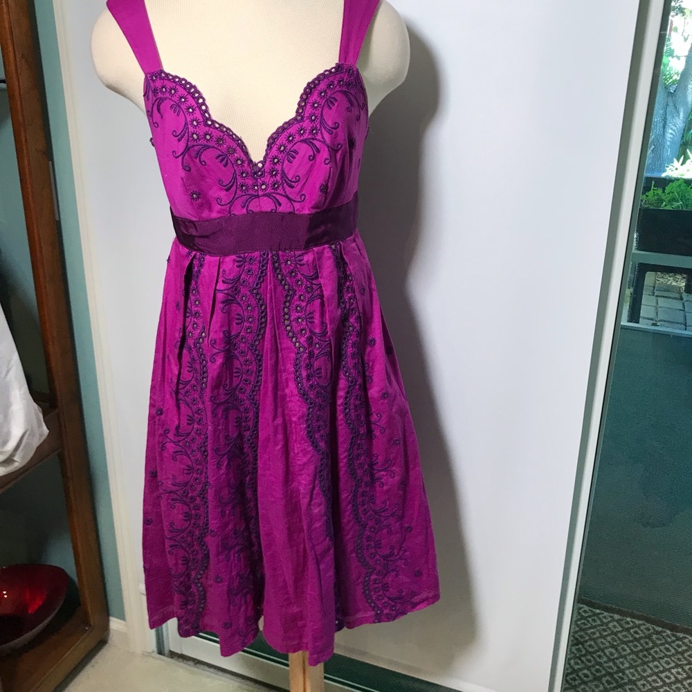 Nanette Lepore purple dress fully lined size 6